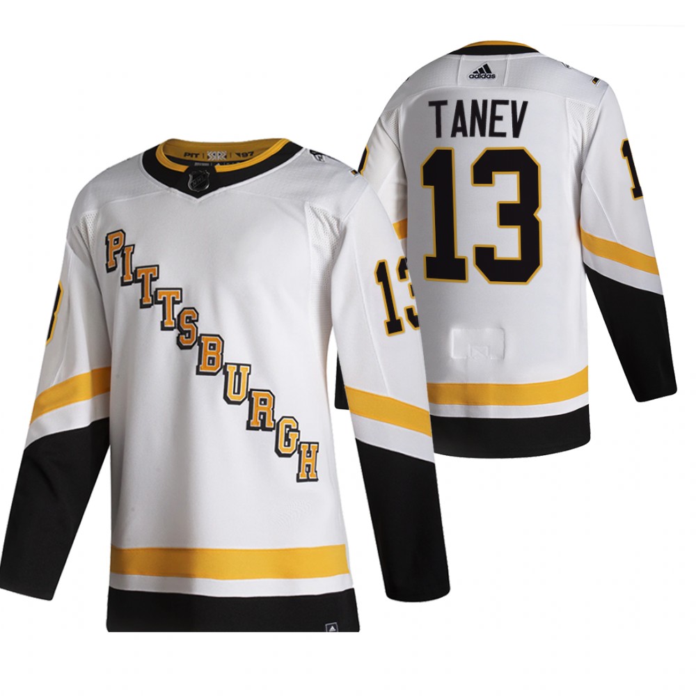 2021 Adidias Pittsburgh Penguins #13 Brandon Tanev White Men Reverse Retro Alternate NHL Jersey->pittsburgh penguins->NHL Jersey